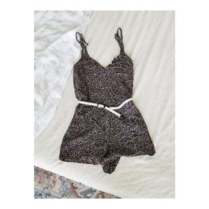 American Eagle Leopard Romper